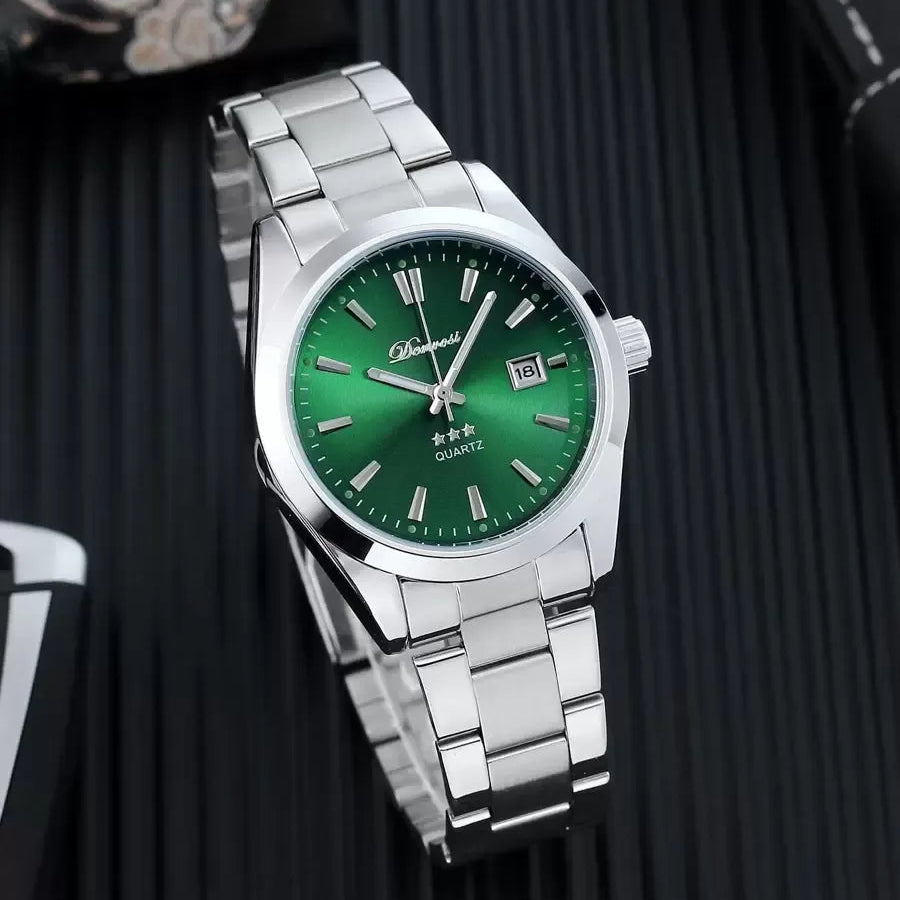 Reloj con fecha de puntero redonda