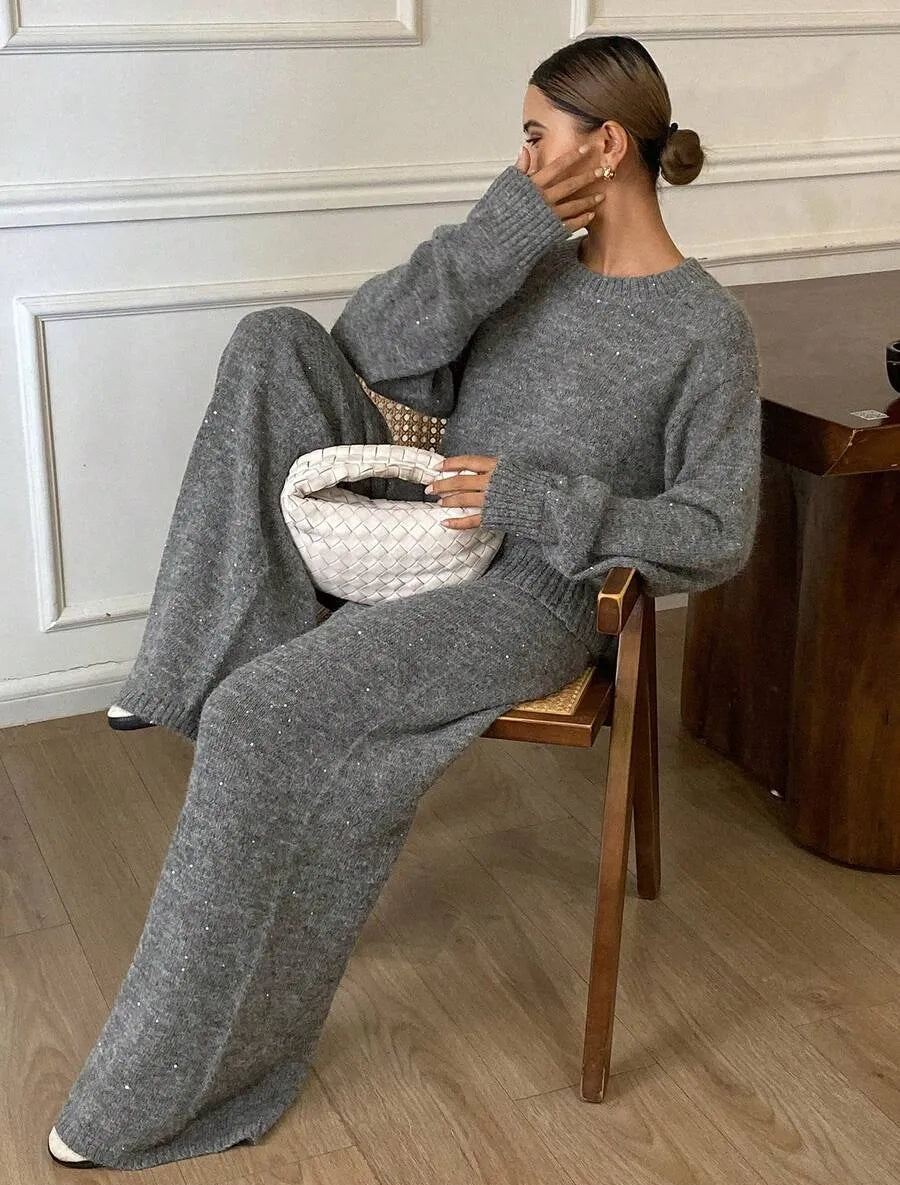 Cassy™| Conjunto de suéter y pantalón otoño/invierno