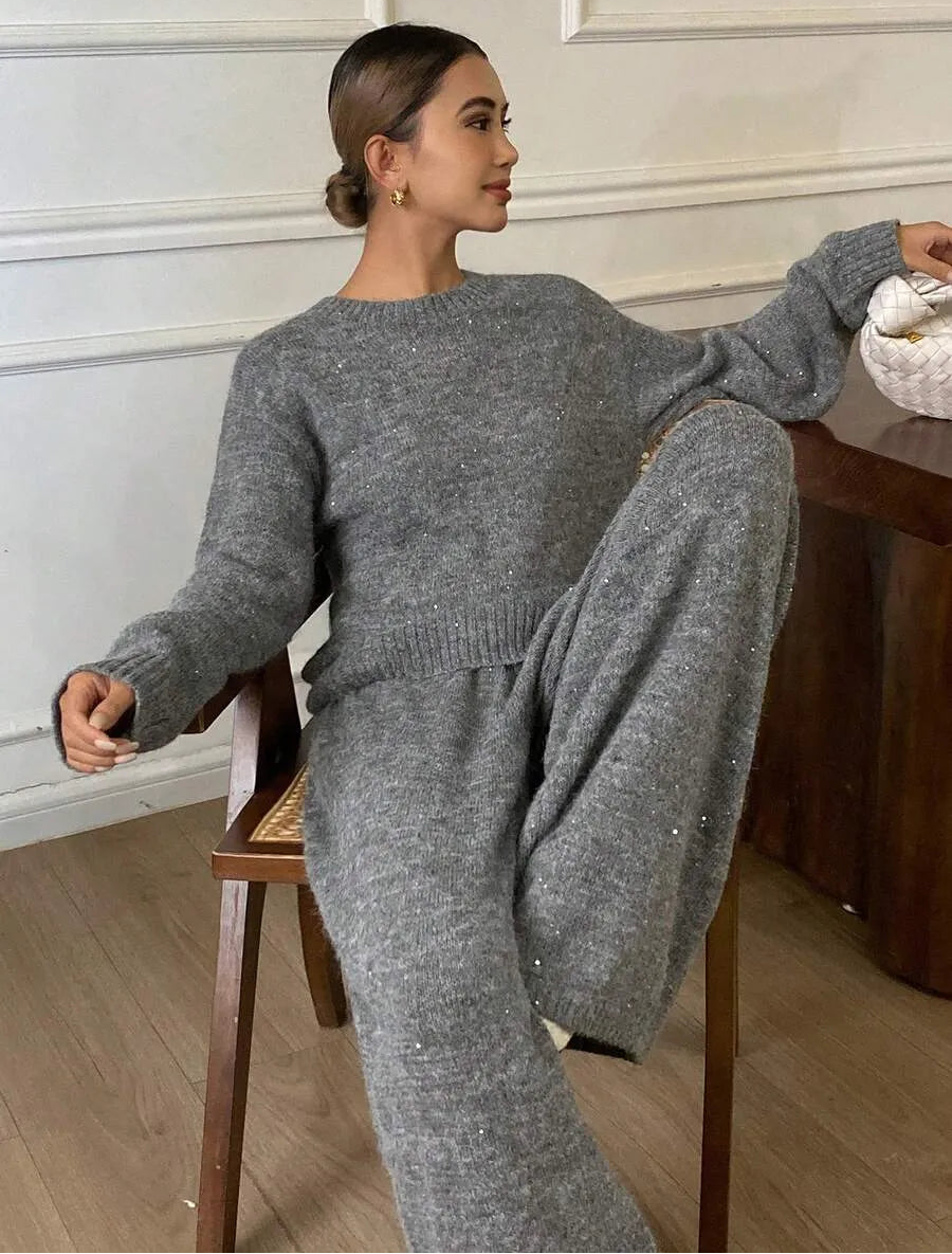 Cassy™| Conjunto de suéter y pantalón otoño/invierno