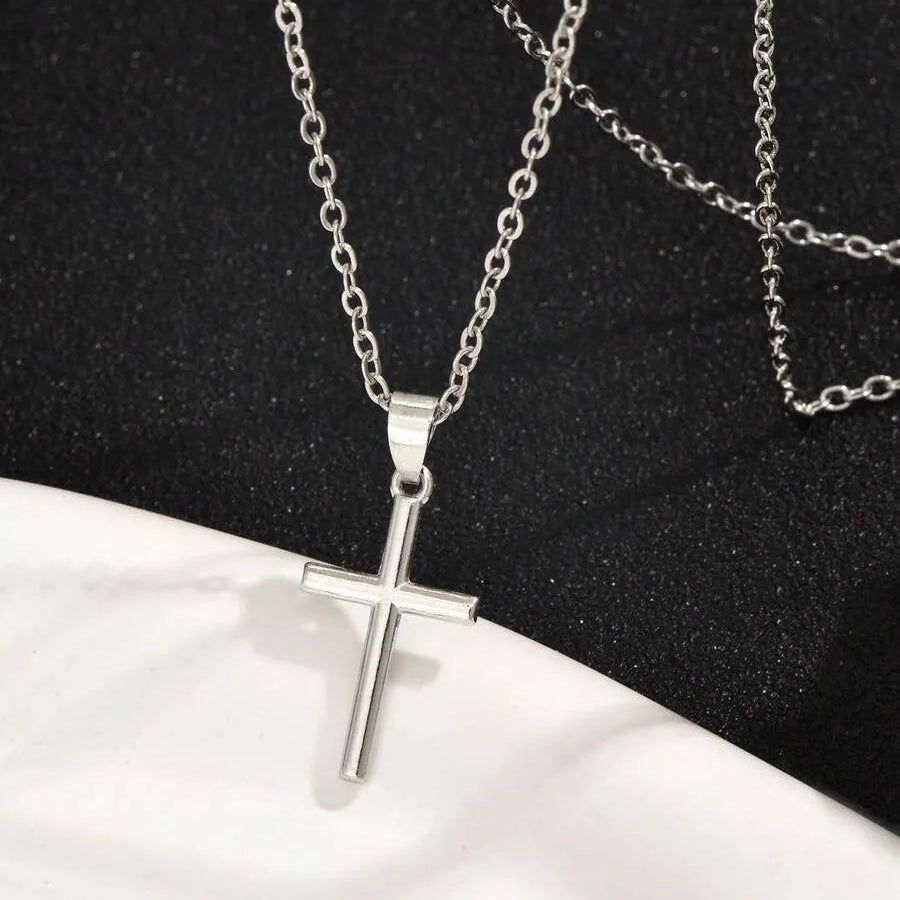 Collar de cruz de cobre