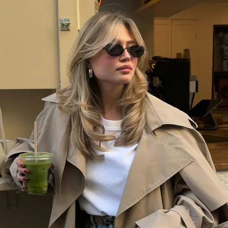 Jessica™ | Gabardina larga con cordones