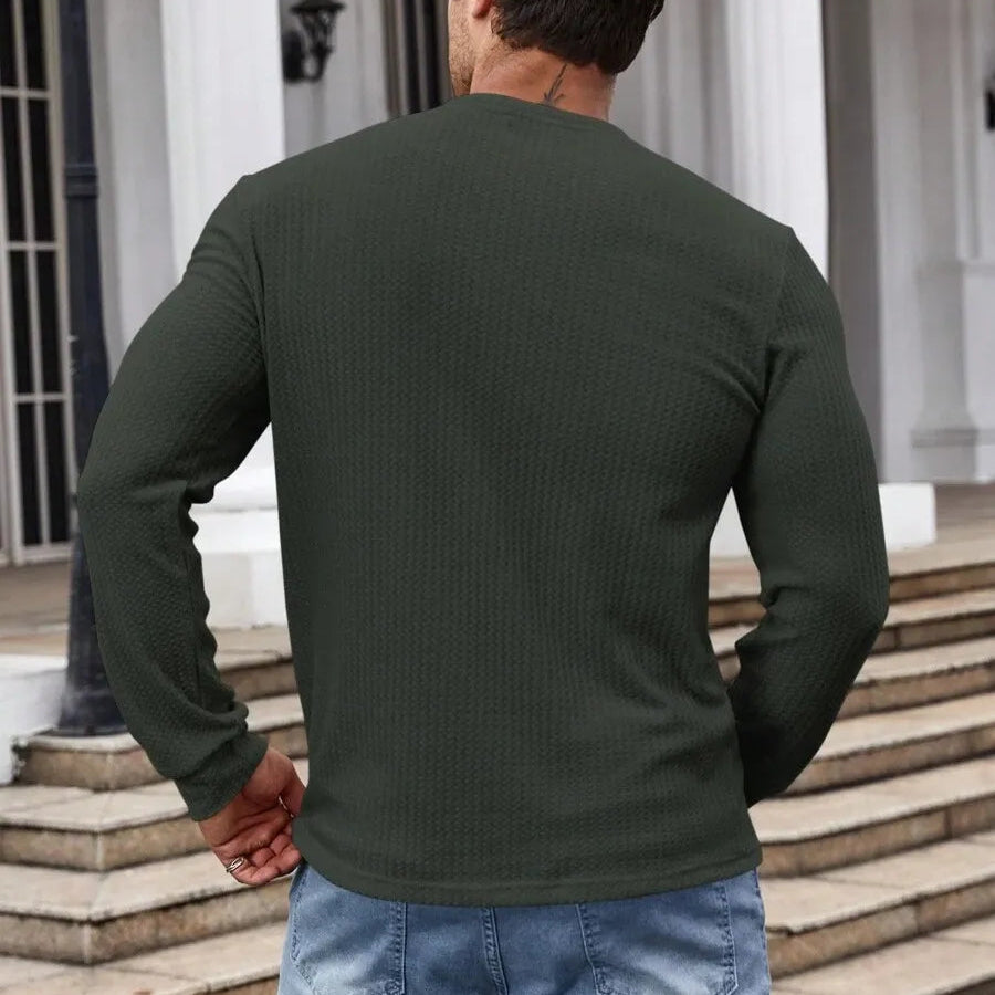 Henley™ | Camiseta textura Waffle