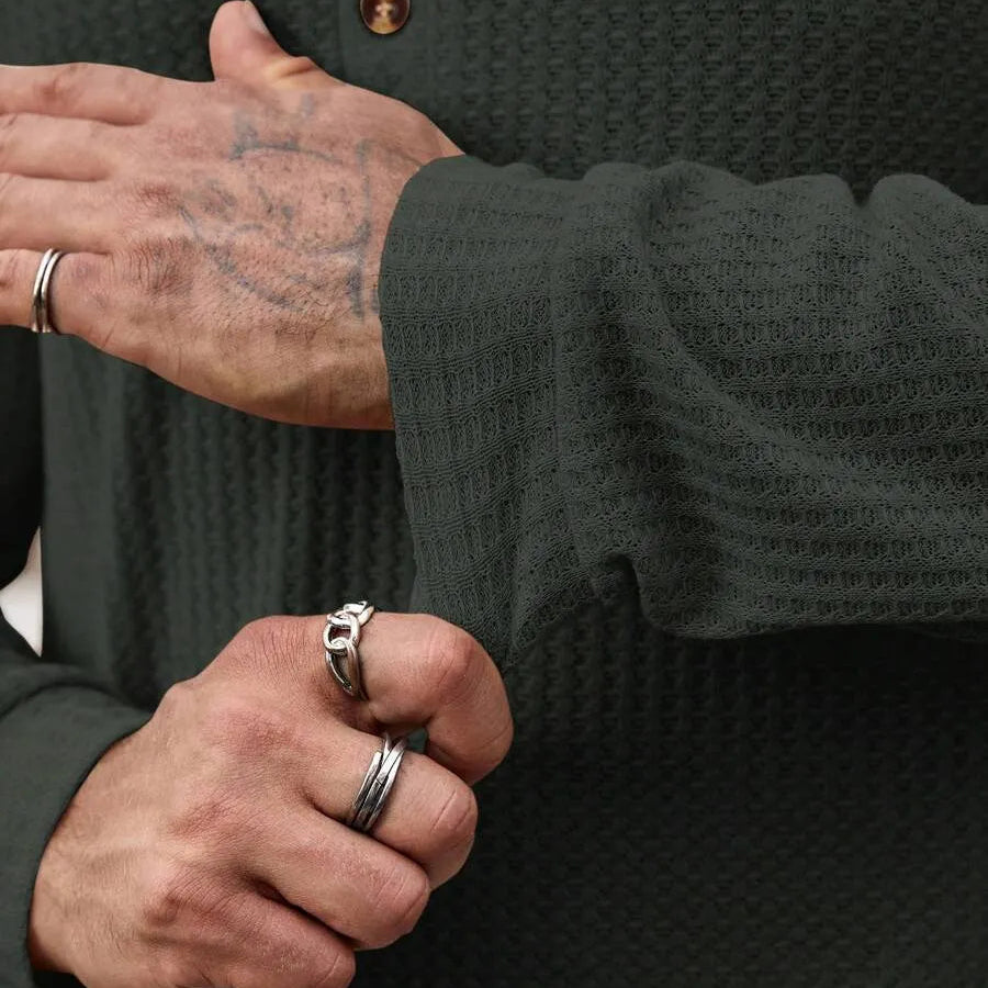 Henley™ | Camiseta textura Waffle